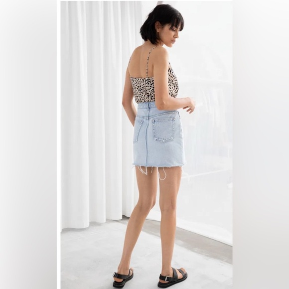 & Other Stories Stockholm Atelier Spaghetti Strap Leopard Tank Top Size 8 - Picture 2 of 5